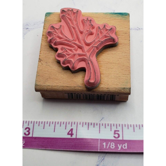 Fall Autumn Maple Leaf Sarah Beise Wood Mounted Rubber Stamp - Picture 6 of 7
